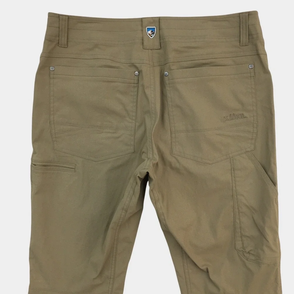 Kuhl Revolvr Rogue Pants Mens 33x30 Tan Brown Uberkuhl Stretch Tapered Hiking